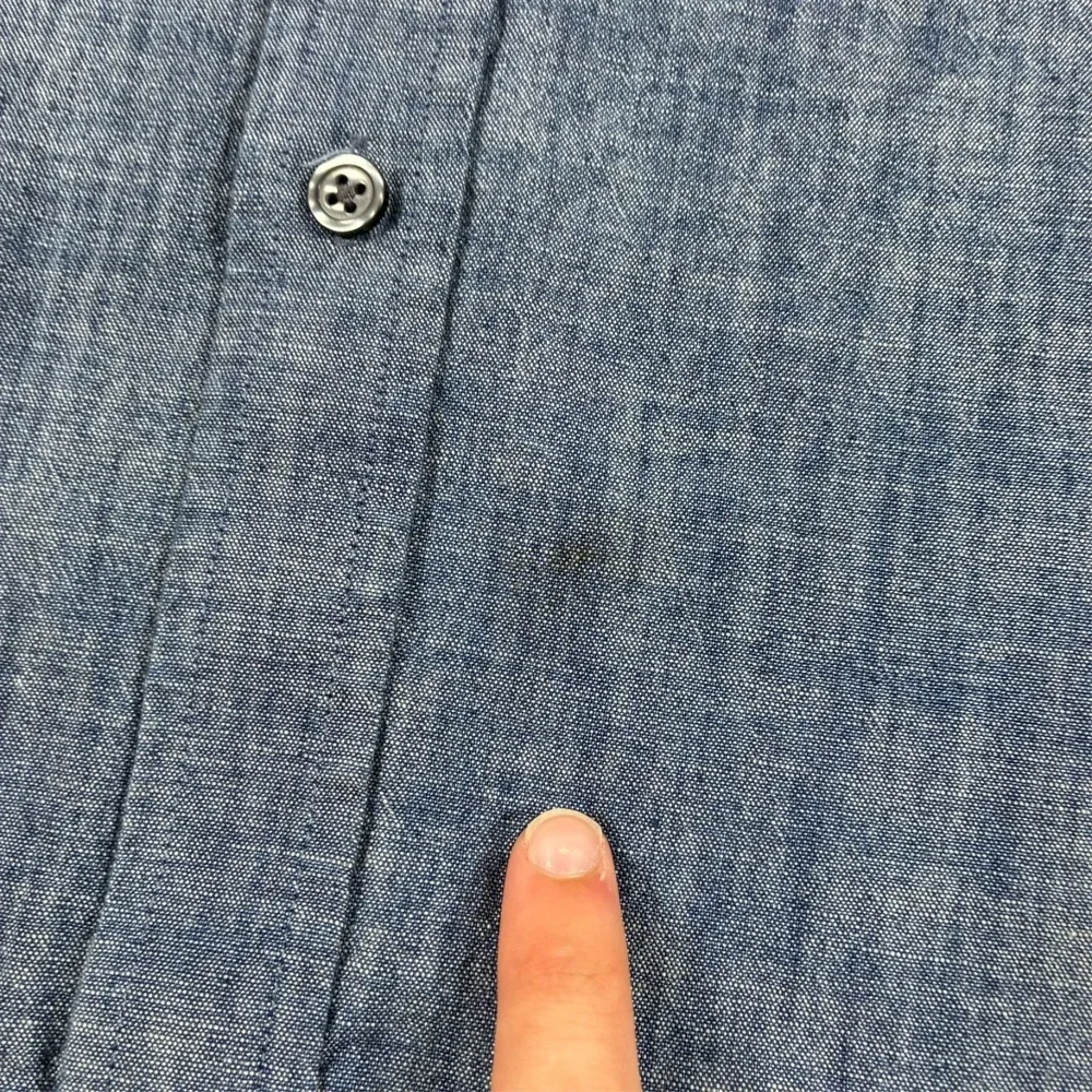 Banana Republic Soft Wash Slim Fit Long Sleeve Button Shirt Mens Large Blue